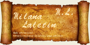Milana Laletin vizit kartica
